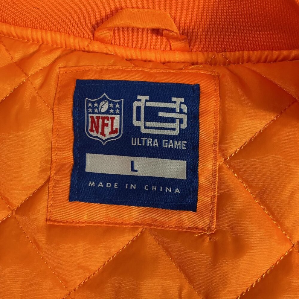 Tampa Bay Buccaneers NFL Ultra Game Mens Size Large Orange Satin Bomber Jacket - Picture 4 of 9